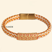 Buddha Stones Tibetan Hot Wheels Various Colors Rope Diamond Knot Luck Buckle Bracelet