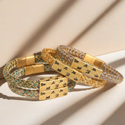 Buddha Stones Tibetan Om Mani Padme Hum Various Colors Rope Gold Thread Diamond Knot Luck Buckle Bracelet