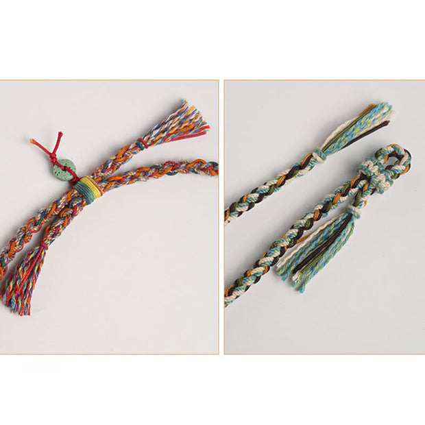 Buddha Stones Dragon Boat Festival Colorful Rope Lava Rock Fu Character Rice Dumplings Luck Braided Bracelet