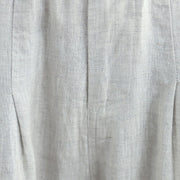 Buddha Stones Casual Summer Solid Color High Waist Women's Cotton Linen Harem Pants With Pockets