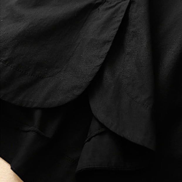 Buddha Stones Summer Casual Plain Crew Neck Simple Design Short Sleeve Midi Dress With Pockets