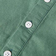 Buddha Stones Daily Plain Patch Color Matching Design Men's Short Sleeve Cotton Linen Shirt