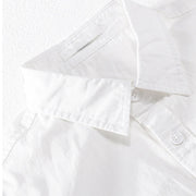 Buddha Stones Spring Daily Line Patchwork Design Lapel Men's Long Sleeve Cotton Linen Shirt With Pockets