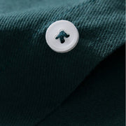 Buddha Stones Daily Casual Pure Color Lapel Men's Short Sleeve Cotton Linen Shirt With Pockets