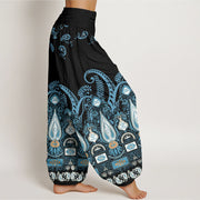 Buddha Stones Paisley Floral Pattern Women's Elastic Waist Harem Pants - image 3