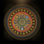 Buddha Stones Tibetan Thangka Painting Om Mani Padme Hum Scripture Handmade Decoration(Random Style)