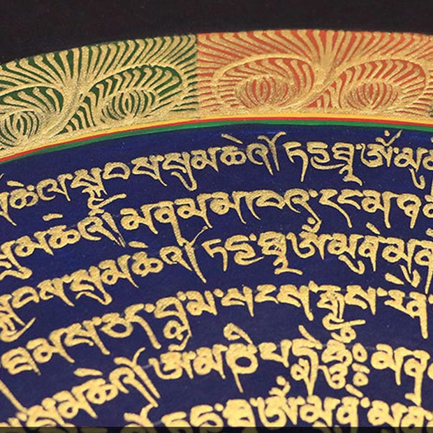 Buddha Stones Tibetan Thangka Painting Six True Words Scripture Handmade Decoration Blind Box(Random Style)