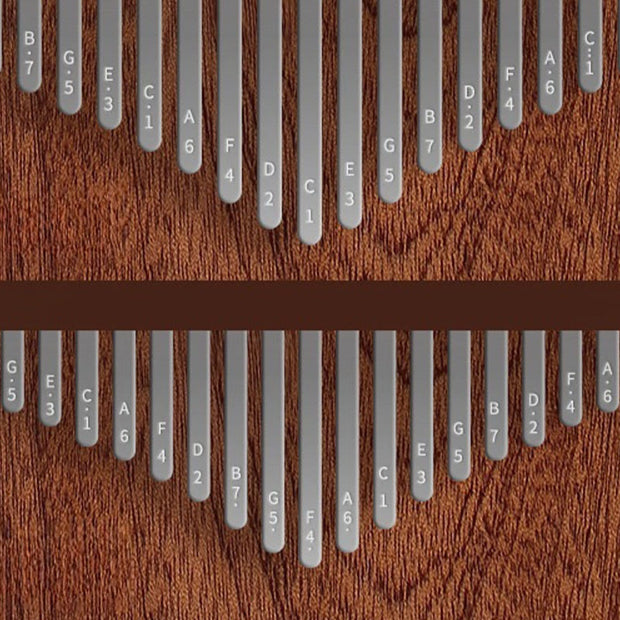 Buddha Stones 21 Keys Kalimba Thumb Piano Yellow Sandalwood Retro Portable Finger Piano