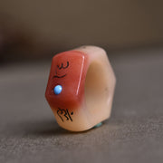 FREE Today: Protection and Luck Camel Bone Om Mani Padme Hum Carving Ring