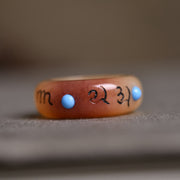 FREE Today: Protection and Luck Camel Bone Om Mani Padme Hum Carving Ring