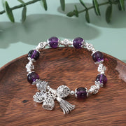 FREE Today: Inner Peace and Healing Amethyst Green Crystal Various Crystal Money Bags Lotus Bracelet