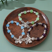 FREE Today: Inner Peace and Healing Amethyst Green Crystal Various Crystal Money Bags Lotus Bracelet