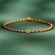 FREE Today: Luck Strength Colorful Rope Coin Bead Extra Thin Braided Bracelet