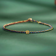 FREE Today: Luck Strength Colorful Rope Coin Bead Extra Thin Braided Bracelet