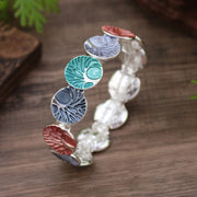 FREE Today: Unity and Enlightenment The Tree Of Life Enamel Alloy Bracelet