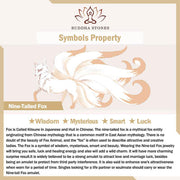 Buddha Stones Qinan Agarwood Nine Tailed Fox Balance Necklace Pendant