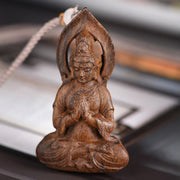 FREE Today: Luck and Prosperity Qinan Agarwood Avalokitesvara Carved Necklace Pendant