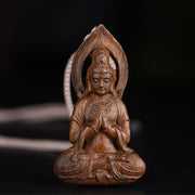 FREE Today: Luck and Prosperity Qinan Agarwood Avalokitesvara Carved Necklace Pendant
