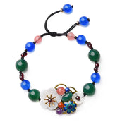 Buddha Stones Agate Shell Flower Support Bracelet