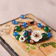 Buddha Stones Agate Shell Flower Support Bracelet