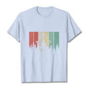 Buddha Stones Buddha Statue Meditating In Lotus Position Shadow Pattern Cotton Tee T-shirt