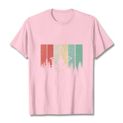 Buddha Stones Buddha Statue Meditating In Lotus Position Shadow Pattern Cotton Tee T-shirt