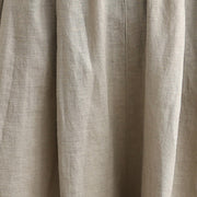 Buddha Stones Summer Solid Color Patchwork Simple Design Women's Cotton Wide Leg Cropped Pants With Pockets