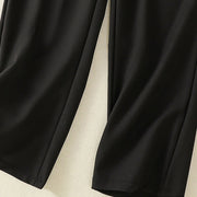 Buddha Stones Vintage Elastic Waistband Design Drawstring Women's Cotton Pants With Pockets