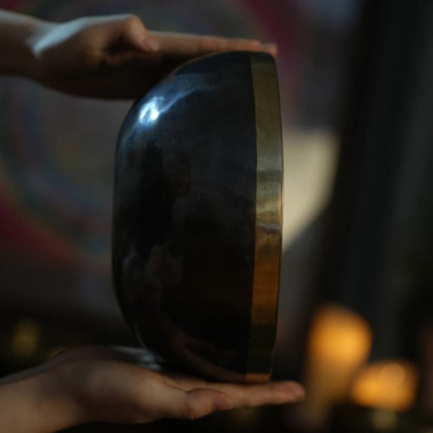 Buddha Stones Handmade Nepal Singing Bowl Simple Pattern for Healing and Meditation Sound Bowl Set
