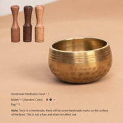 Buddha Stones Handmade Mini Small Singing Bowl for Healing and Meditation Sound Bowl Set 1.57*0.98 IN