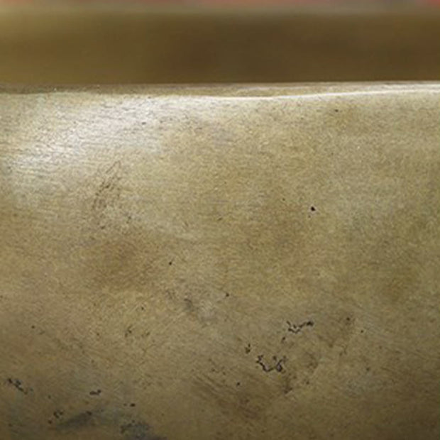 Buddha Stones Handmade Nepal Golden Singing Bowl Simple Design for Healing and Meditation Sound Bowl Set