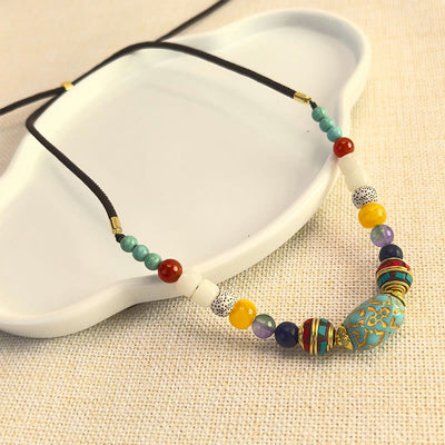 FREE Today: Positive Thinking and Serenity Tibetan Handmade Turquoise Beads Necklace Pendant