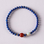 Buddha Stones Small Lazurite Agate Ultra-thin Beads Positive Bracelet