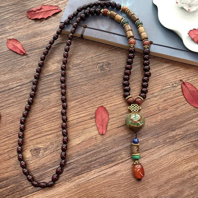 FREE Today: Peace and Protection Tibetan Handmade Wenge Wood Dzi Bead ...