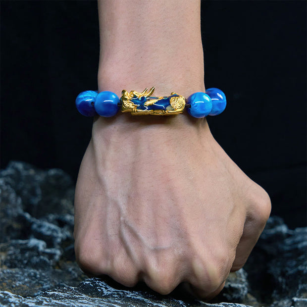 Buddha Stones Colorful Sea Willow Color Change PiXiu Positive Healing Bracelet