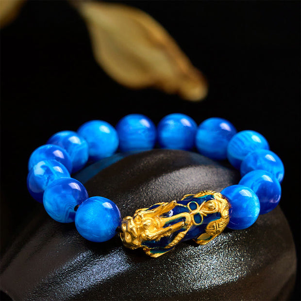 Buddha Stones Colorful Sea Willow Color Change PiXiu Positive Healing Bracelet