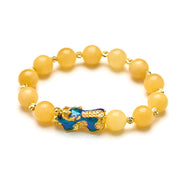 Buddha Stones Natural Topaz Color Change PiXiu Wealth Bracelet