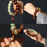 FREE Today: Cure and Warmth Rosewood Engraving PiXiu Fu Character Bracelet