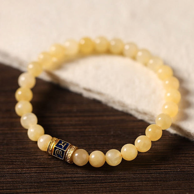 FREE Today: Wealth and Fortune Topaz Beads Om Mani Padme Hum Bracelet