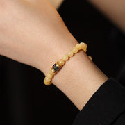 Buddha Stones Topaz Beads Om Mani Padme Hum Fortune Bracelet