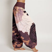 Buddha Stones Casual Dragon Ancient Tree Pattern Women's Elastic Waist Harem Pants - image 6
