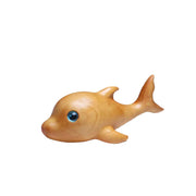 Buddha Stones Mini Thuja Sutchuenensis Wood Cute Dolphin Statue Prosperity Decoration