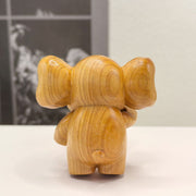 Buddha Stones Mini Sandalwood Elephant Carved Healing Decoration