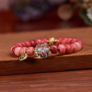 Buddha Stones Tibetan Camel Bone Red Agate Luck Bracelet