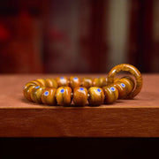 Buddha Stones Vintage Tibetan Camel Bone Yak Bone Lazurite Balance Braided Rope Bracelet