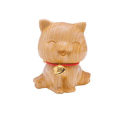 Buddha Stones Mini Thuja Sutchuenensis Wood Cute Dog Statue Prosperity Decoration