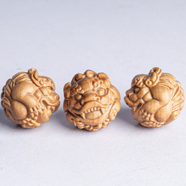 Buddha Stones Mini Small PiXiu Sandalwood Protection Home Decoration