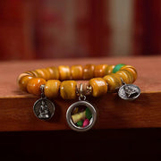 Buddha Stones Vintage Tibetan Yak Bone Camel Bone Dzi Bead Cute Fox Balance Bracelet