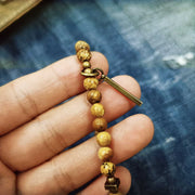 Buddha Stones Distressed Design Copper Luck Bracelet