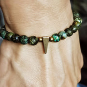 Buddha Stones Vintage Distressed Design Turquoise Copper Balance Bracelet